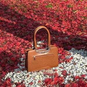 Rhenew Top Handle Brown Bag New